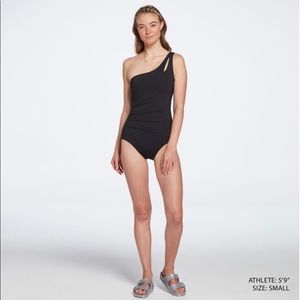CALIA Women's Sculpt One Shoulder One Piece Swimsuit